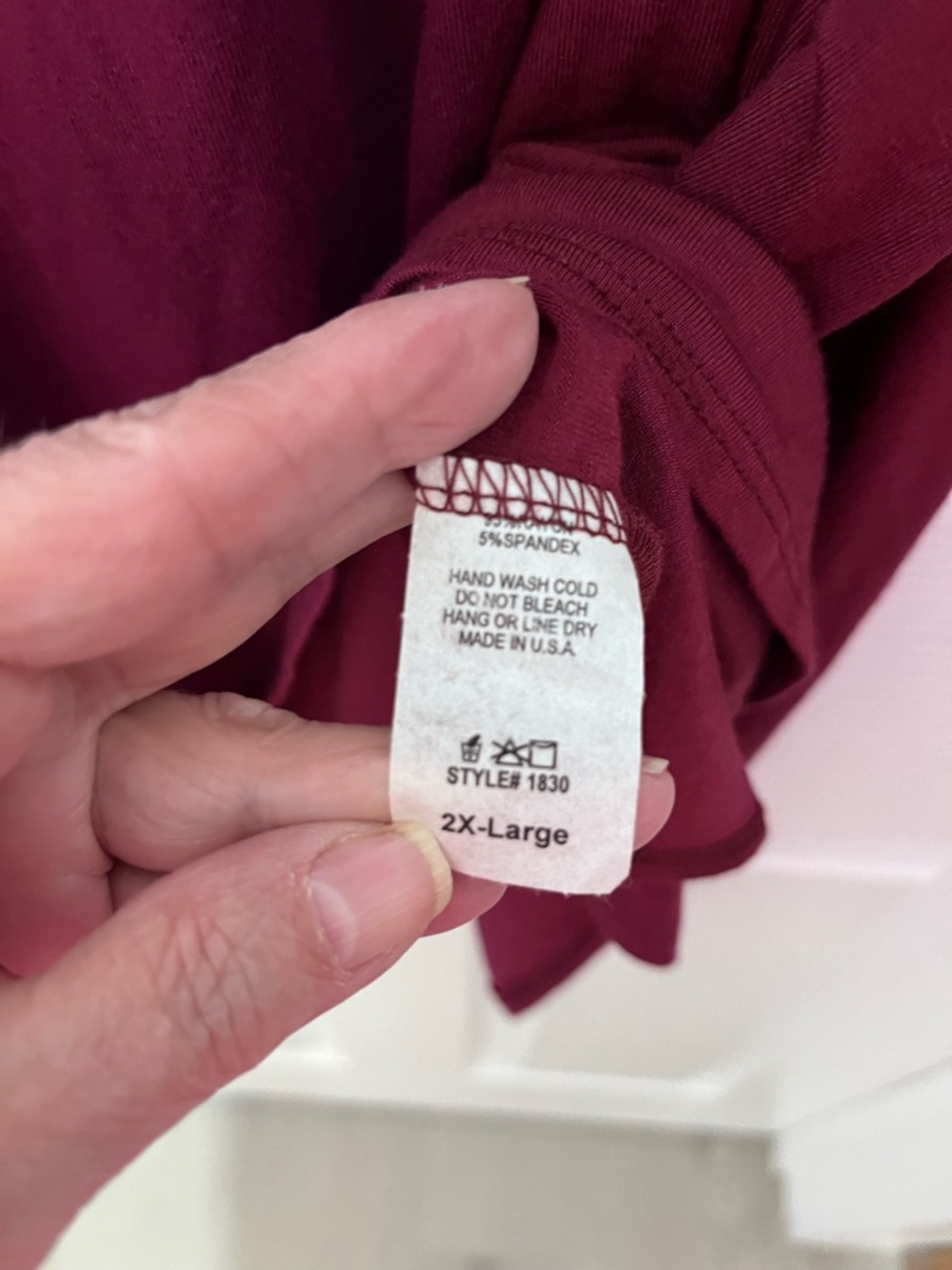 Modern Kiwi Plus Cold-Shoulder Spaghetti Strap Blouse in Burgundy - Picture 4 of 4
